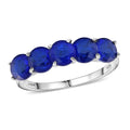 Premium Tanzanian Blue Spinel (DF) Ring in Rhodium Over Sterling Silver (Size 10.0) 2.85 ctw - Sticky add to cart bar