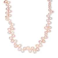 Pink Freshwater Pearl Necklace in 18K Vermeil Rose Gold Over Sterling Silver