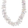 Keshi Pearl Necklace in Rhodium Over Sterling Silver 18 Inches - Sticky add to cart bar