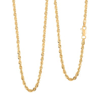 2.5mm Diamond-cut Rope Chain Necklace in 10K Yellow Gold 3.70 Grams 22 Inches