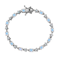 Karis Moon Glow Moonstone Bracelet in Platinum Bond (6.50 In) 5.25 ctw