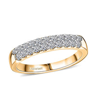 Luxuriant Lab Grown Diamond Ring in 18K Vermeil YG Over Sterling Silver (Size 10.0) 0.50 ctw