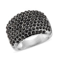 Thai Black Spinel 1.00 ctw Dome Ring in Stainless Steel (Size 10.0) - Sticky add to cart bar