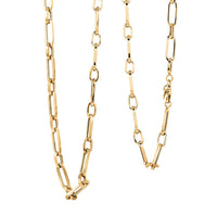 5mm Paperclip Chain Necklace in 14K Yellow Gold 11 Grams 24 Inches