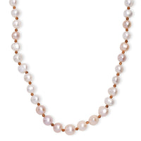 D'Joy Fresh Water Pearl and Ratnapura Hessonite Garnet 8.00 ctw Necklace in 18K Vermeil Yellow Gold Over Sterling Silver 18 Inches