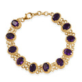 D'Joy African Amethyst 12.60 ctw Bracelet in 18K Vermeil Yellow Gold Over Sterling Silver (7.25 In) - Sticky add to cart bar