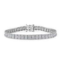 D'Joy Natural Champagne Diamond Fancy Bracelet in 18K Vermeil RG Over Sterling Silver (7.25 In) 2.65 ctw