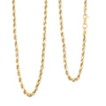 14K Yellow Gold Rope Chain Necklace (20 Inches) (2.5mm, 3.6 Grams) - Sticky add to cart bar