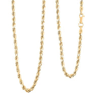 14K Yellow Gold Rope Chain Necklace (20 Inches) (2.5mm, 3.6 Grams)