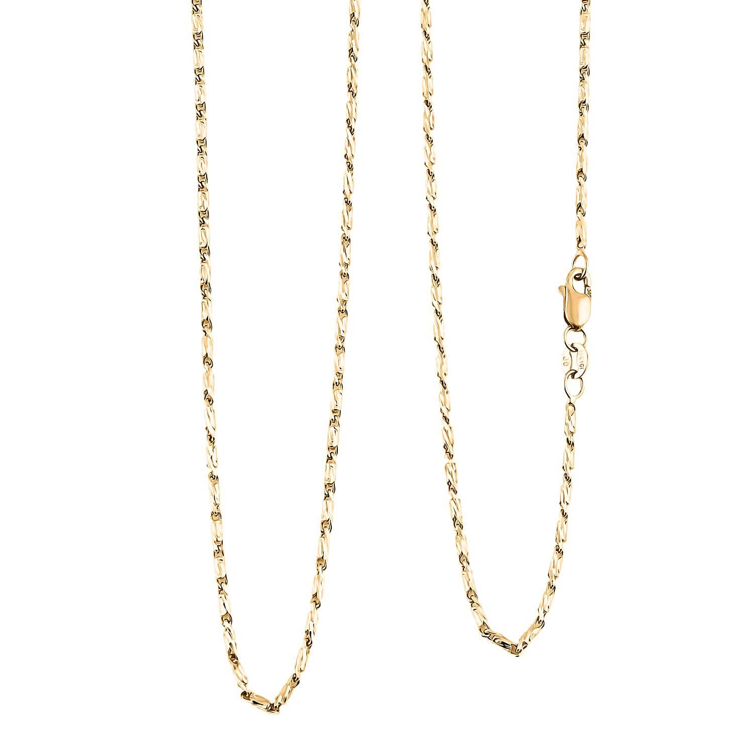 1.55mm Razo Chain Necklace in 14K Yellow Gold 7 Grams 22 Inches