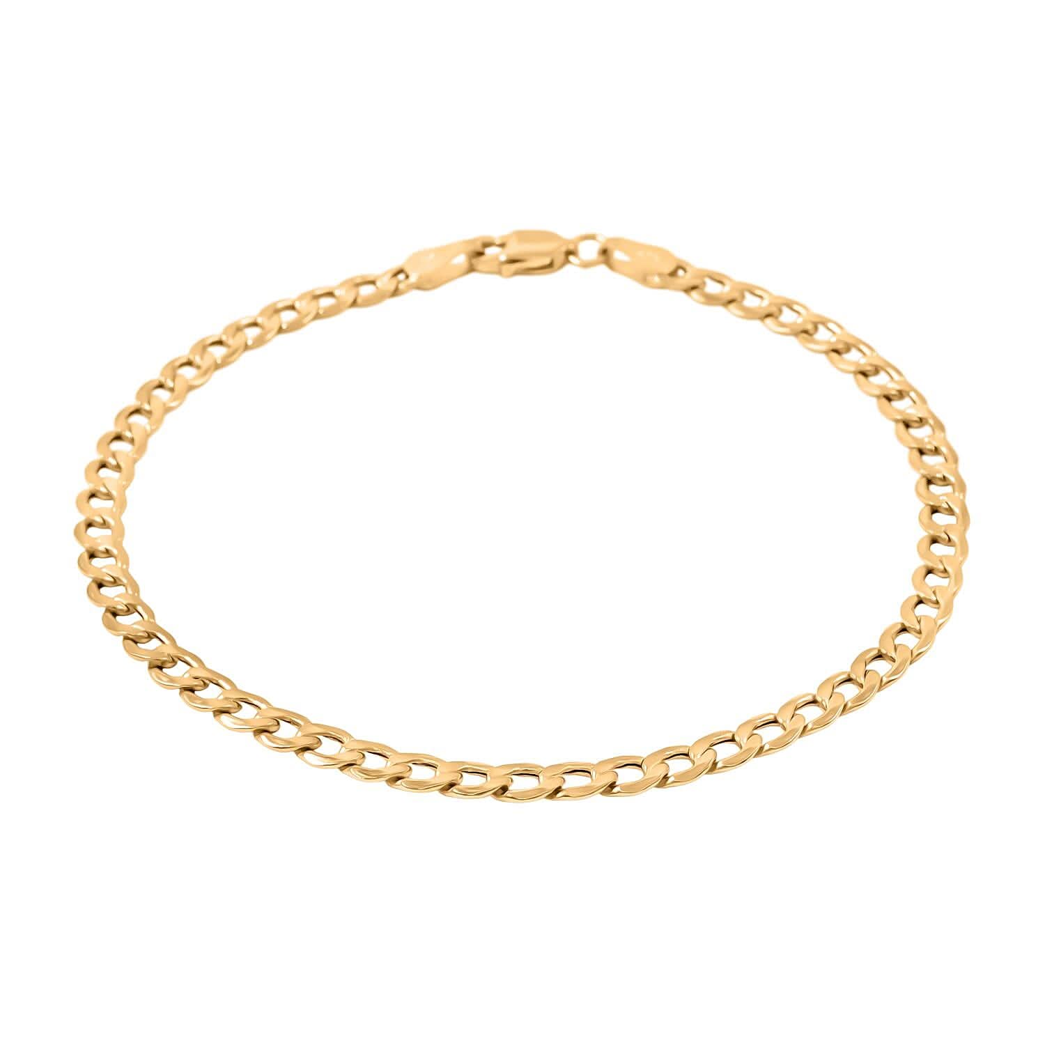 3.5mm Cuban Chain Bracelet in 14K Yellow Gold (7.00 In) 1.65 Grams