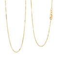 0.50mm Box Chain Necklace in 18K Yellow Gold 18 Inches 2.5 Grams - Sticky add to cart bar