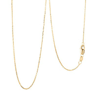 0.25mm Cable Chain Necklace in 18K Yellow Gold 20 Inches 1.8 Grams