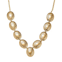 D'Joy Passport to Turkey 18K Vermeil Yellow Gold Over Sterling Silver Filigree Necklace 18 Inches 16.50 Grams