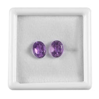 African Amethyst Set of 2 (Ovl 9x7 mm) 2.96 ctw Loose Gemstone