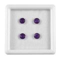 AAA African Amethyst Set of 4 (Rnd 5 mm) 1.67 ctw Loose Gemstone - Sticky add to cart bar