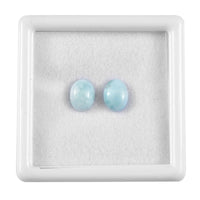AA Larimar Set of 2 (Ovl 8x6 mm) 3.11 ctw Loose Gemstone