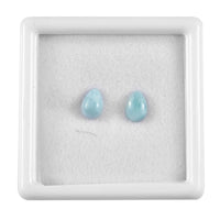Larimar Set of 2 (Pear 7x5 mm) 1.44 ctw Loose Gemstone