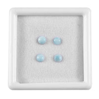 Larimar Set of 4 (Rnd 4 mm) 1.04 ctw Loose Gemstone