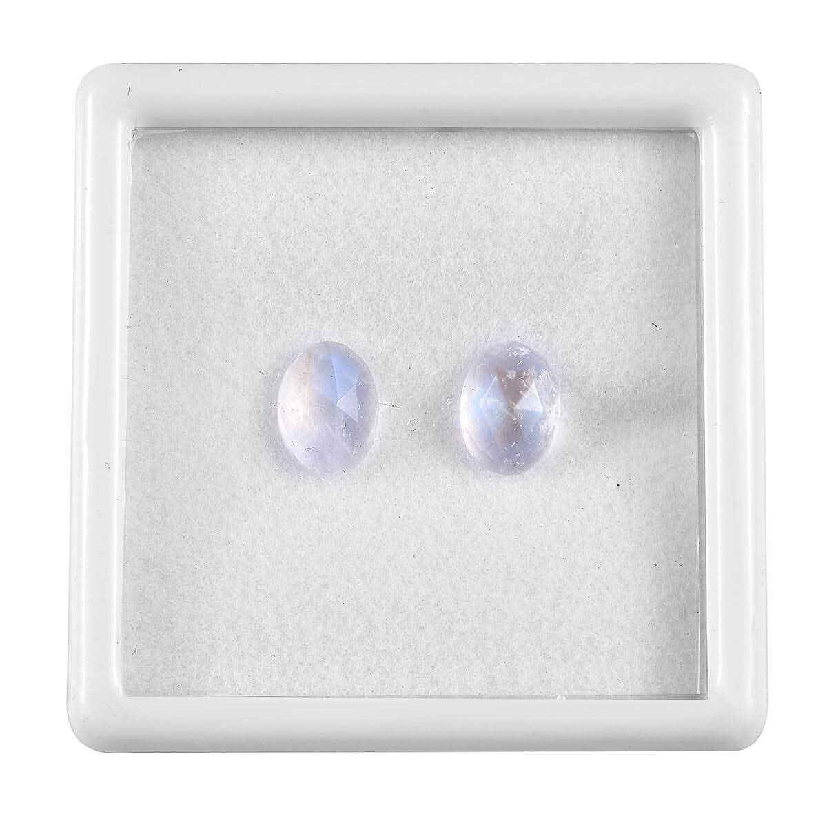 AA Rainbow Moonstone Set of 2 (Ovl 8x6 mm) 0.99 ctw Loose Gemstone