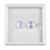 AA Rainbow Moonstone Set of 2 (Ovl 8x6 mm) 0.99 ctw Loose Gemstone