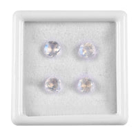 AAA Rainbow Moonstone Set of 4 (Rnd 6 mm) 3.03 ctw Loose Gemstone