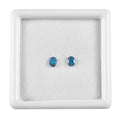 Malgache Neon Apatite Set of 2 (Ovl 4x3 mm) 0.30 ctw Loose Gemstone - Sticky add to cart bar