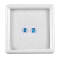 AA Malgache Neon Apatite Set of 2 (Ovl 4x3 mm) 0.29 ctw Loose Gemstone