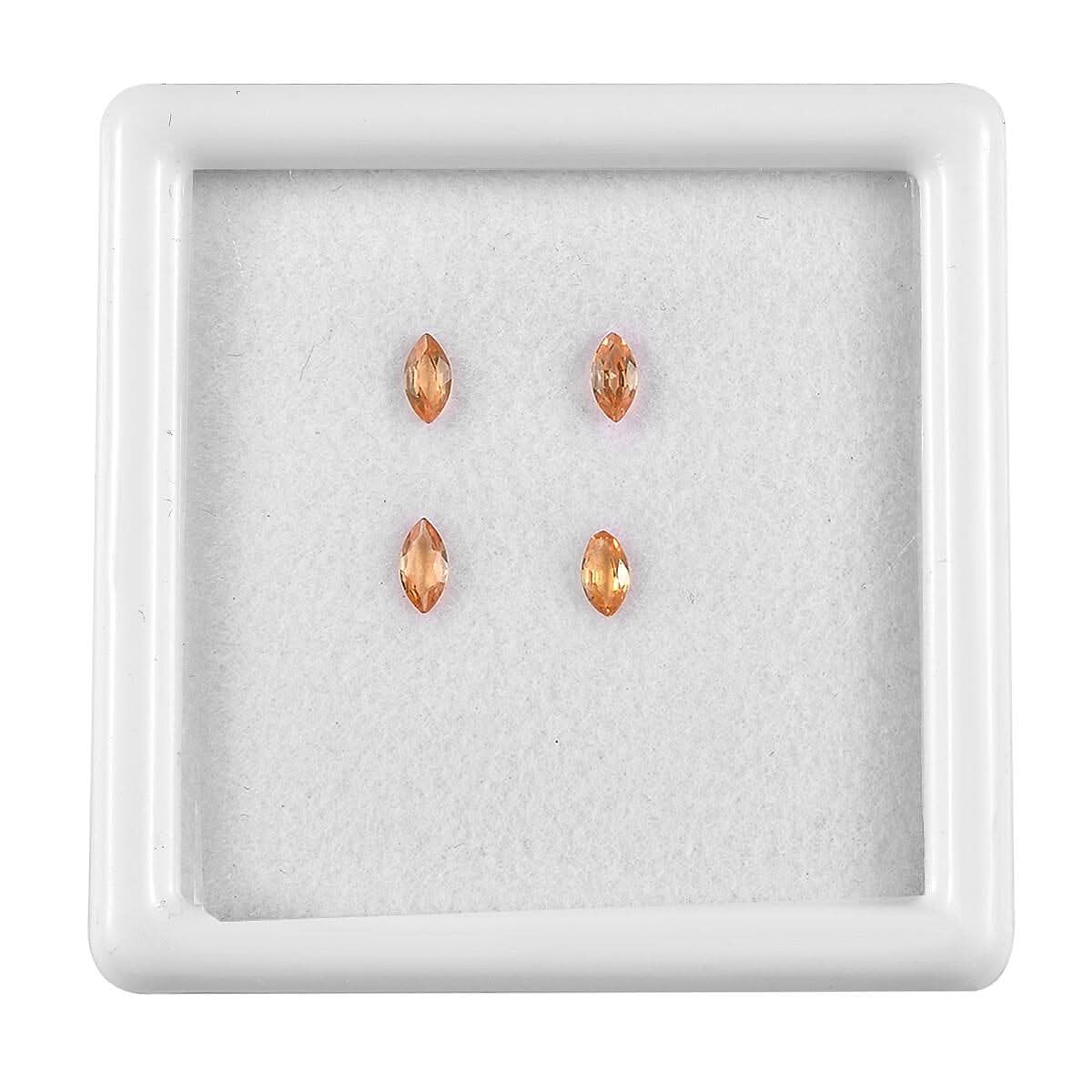 Yellow Sapphire Set of 4 (Mrq 4x2 mm) 0.29 ctw Loose Gemstone