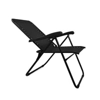 Bliss Reclinable Sling Patio Chair with Pillow -Black