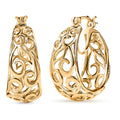 D'Joy Passport to Turkey 18K Vermeil Yellow Gold Over Sterling Silver Hoop Earrings 8.50 Grams - Sticky add to cart bar