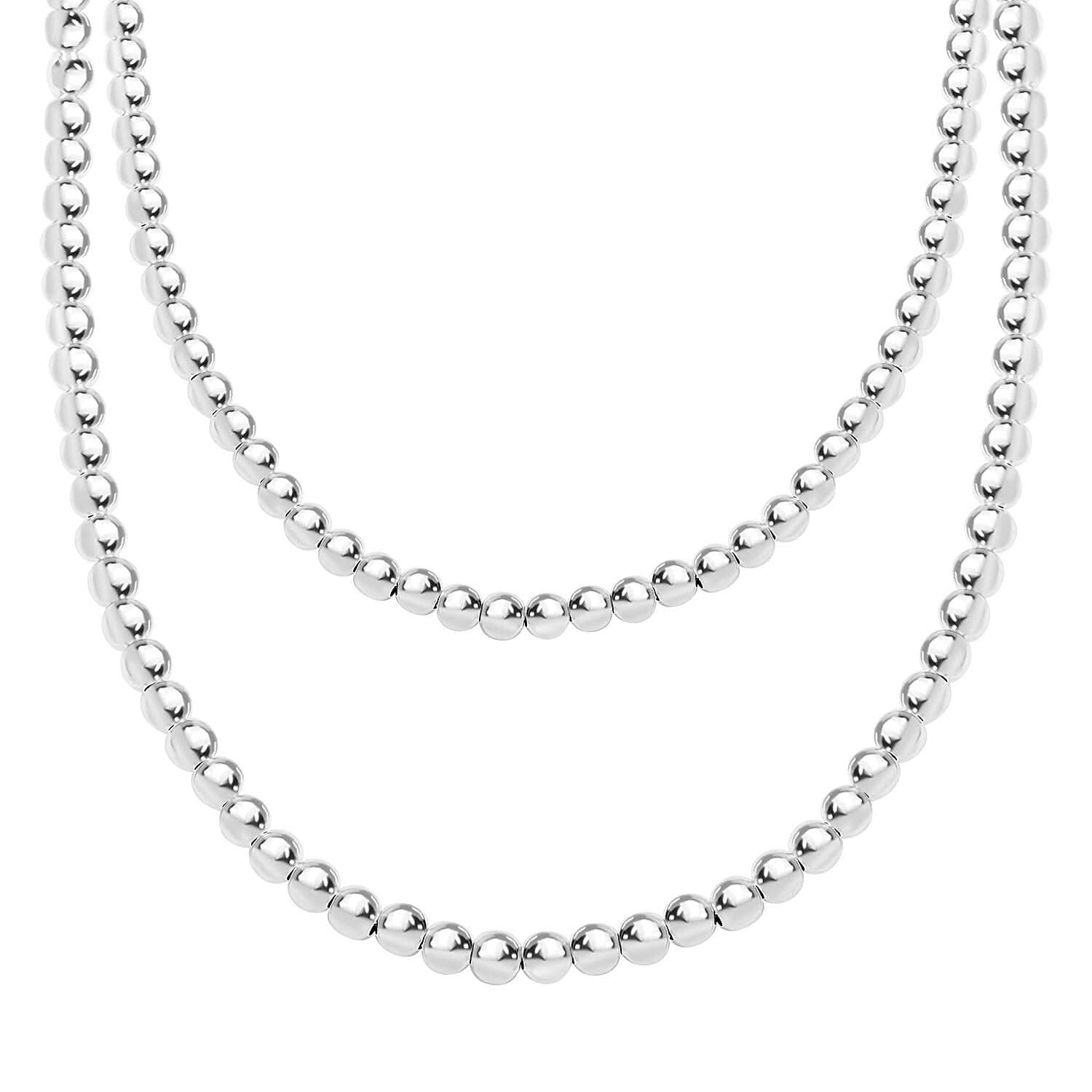 Italian La Bella Sterling Silver Necklace (20 Inches) (14.79 g)