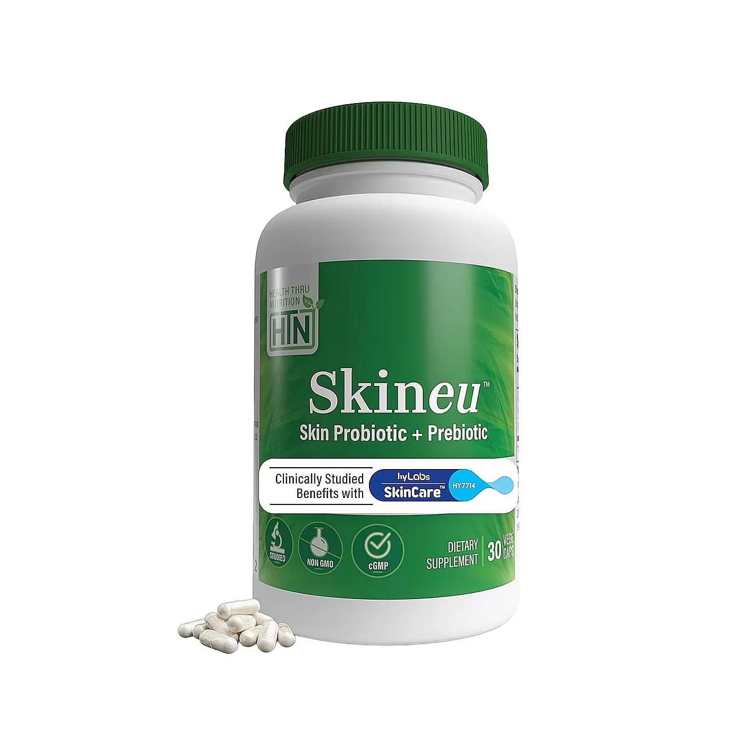 Health Thru Nutrition Skineu™ Skin Probiotic and Prebiotic (30 Vegecaps)