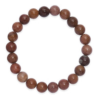 Peach Sunstone 150.00 ctw Beaded Stretch Bracelet