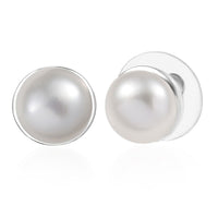 D'Joy Freshwater Pearl Stud Earrings in Sterling Silver