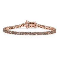 D'Joy Natural Champagne Diamond Bracelet in 18K Vermeil RG Over Sterling Silver (6.50 In) 2.15 ctw