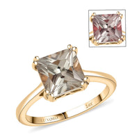 Certified & Appraised Luxoro AAA Turkizite 3.15 ctw Solitaire Ring in 14K Yellow Gold (Size 10.0)