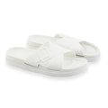 TLV Women's White Cross Strap Sandal - S - Sticky add to cart bar
