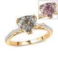 Certified & Appraised Luxoro AAA Turkizite and G-H I2 Diamond 2.20 ctw Ring in 14K Yellow Gold - Sticky add to cart bar