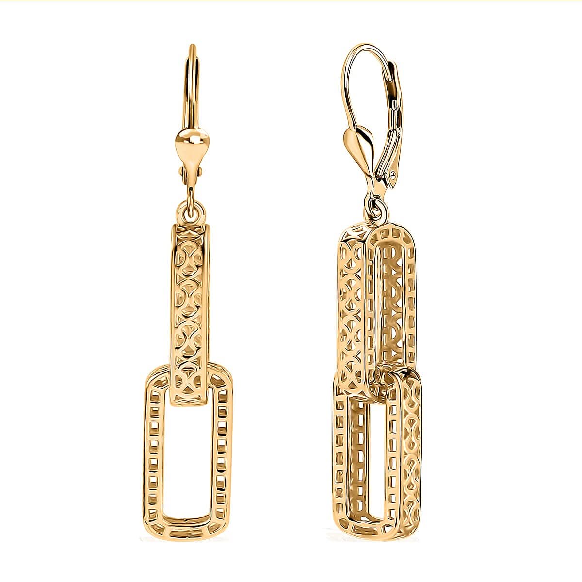 D'Joy Passport to Turkey Fancy Earrings in 18K Vermeil YG Over Sterling Silver 4.75 Grams