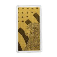 24K Gold Patriotic Golden Eagle Emboss Sheet 55x30mm 100mg