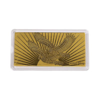 24K Golden Twin Eagles Strength & Power Emboss Sheet 55x30mm (100mg)