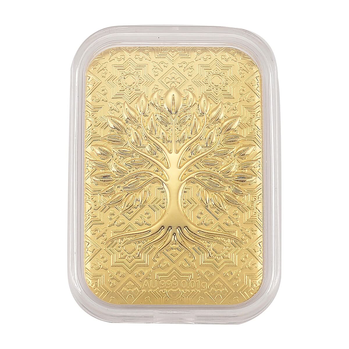 24K Golden Tree of Life Emboss Sheet 31x45.5mm 10mg