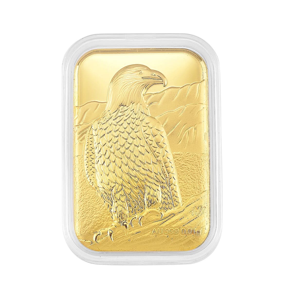 24K Golden Eagle of Fortune Emboss Sheet 31x45.5mm 10mg