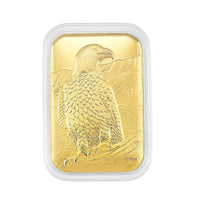 24K Golden Eagle of Fortune Emboss Sheet 31x45.5mm 10mg