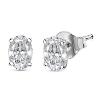 Luxuriant Lab Grown Diamond E-F VS 1.50 ctw Solitaire Stud Earrings in 10K White Gold
