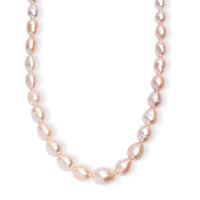 Peach Freshwater Pearl Drop Shape Necklace in 18K Vermeil Yellow Gold Over Sterling Silver 18 Inches