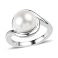 Ever True Freshwater Pearl Solitaire Ring in Stainless Steel (Size 10.0) - Sticky add to cart bar