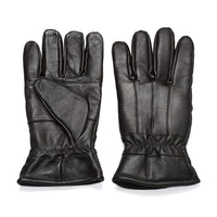 Black 100% Genuine Leather Gloves
