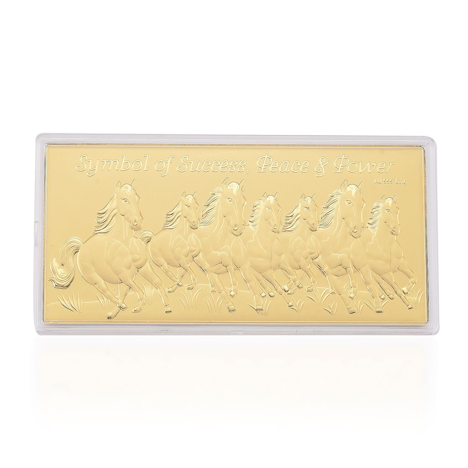 24K Golden Seven Horses Emboss Sheet 155x75mm (100mg)